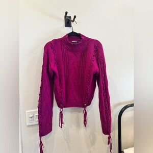 VICI Magenta Cable Knit Sweater, NWT